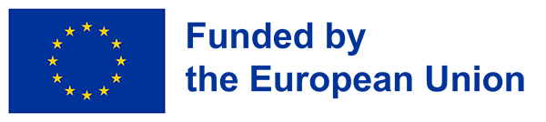 Flag of the EU with "Funded by the European Union" in text
