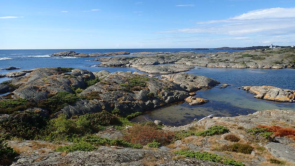 Coastal landscape with rocks and small islands
